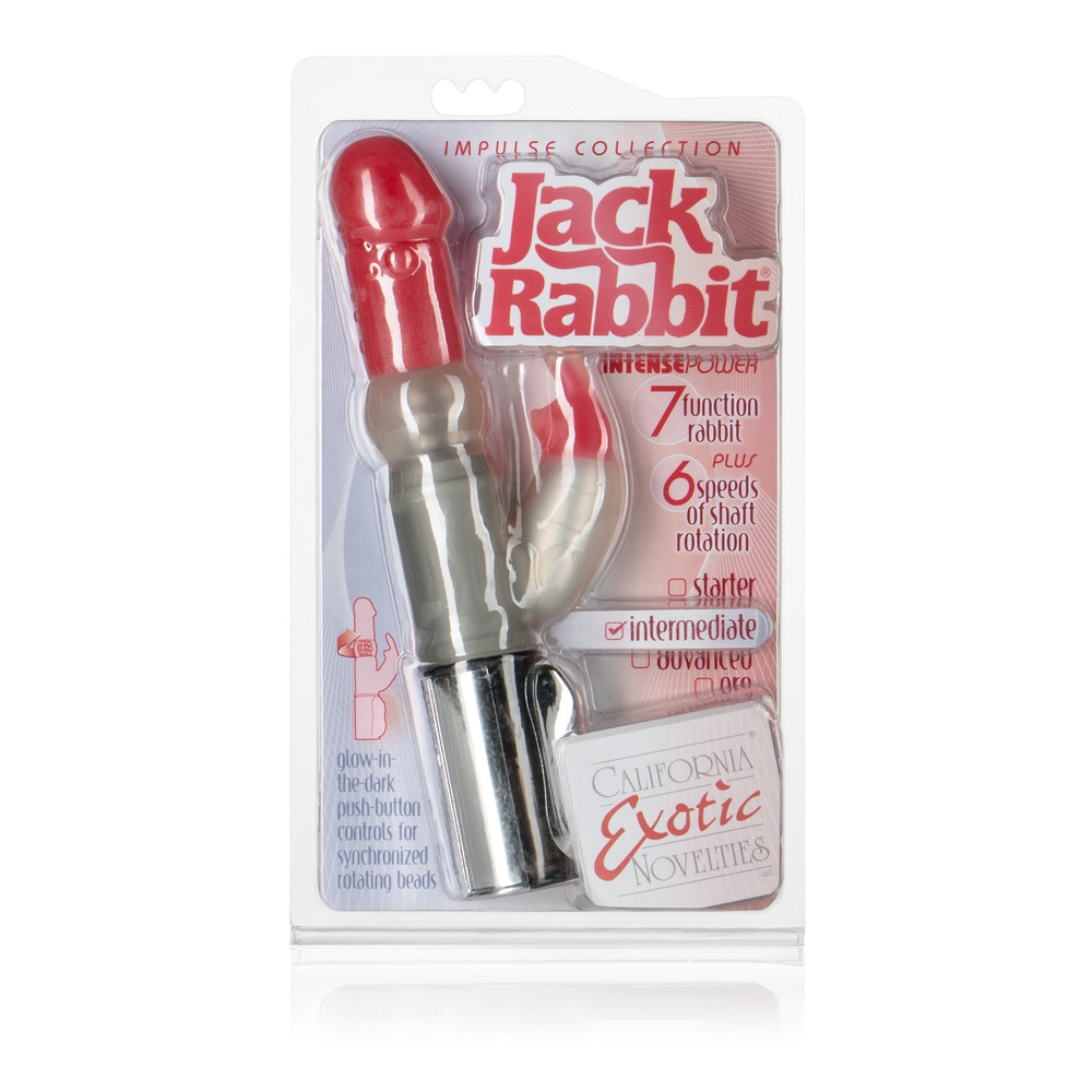 Вибратор Impulse Jack Rabbit с клиторальным зайчиком - 16 см. (Цвет: розовый с белым)