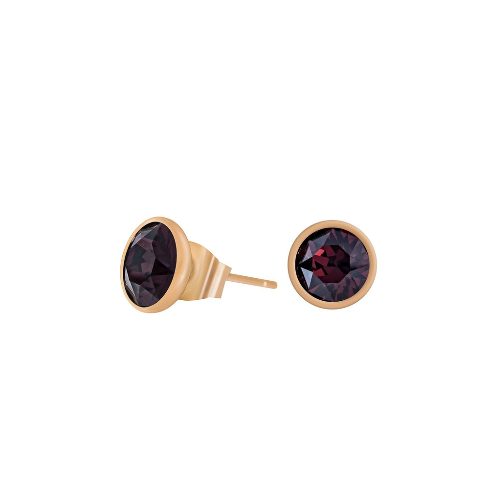 Серьги пусеты Fiore Luna Burgundy SWE297 B RG