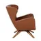 Крутящееся кресло Angel Cerda 5038, коричневая кожа