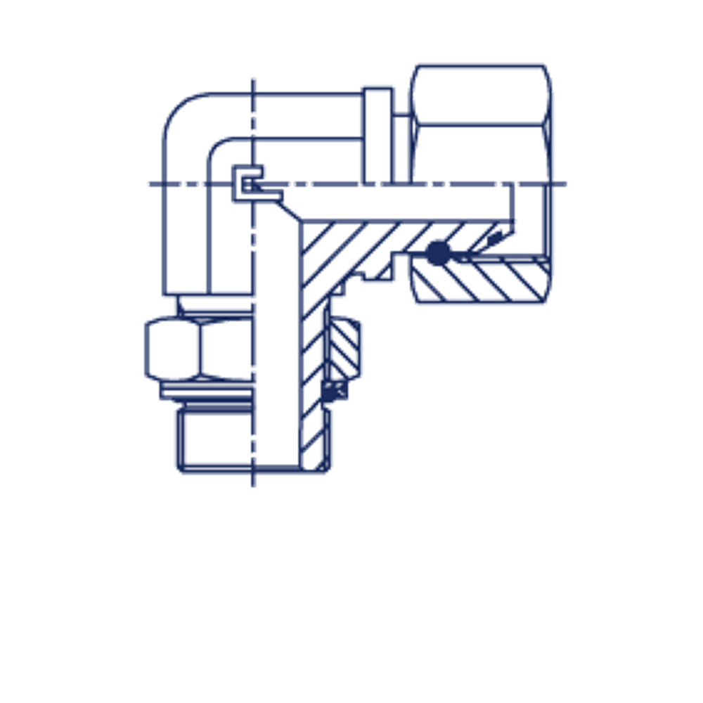 Соединение FRN90 BSP 1/2" BSP 3/8"