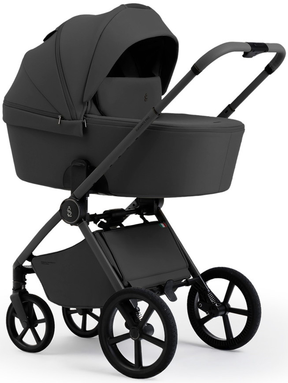 Коляска 4 в 1 Sweet Baby SBL Elegante Pro + автокресло Elegante Plus с базой i-Size ISOFIX DK780 Dark Grey