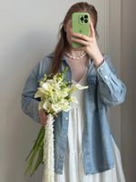 Свадебный букет из белых калл, антирринума и амаранта