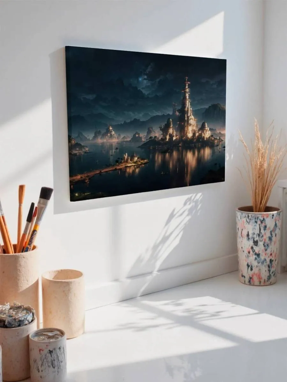 Картина на стену 40 X 50 Фэнтези город