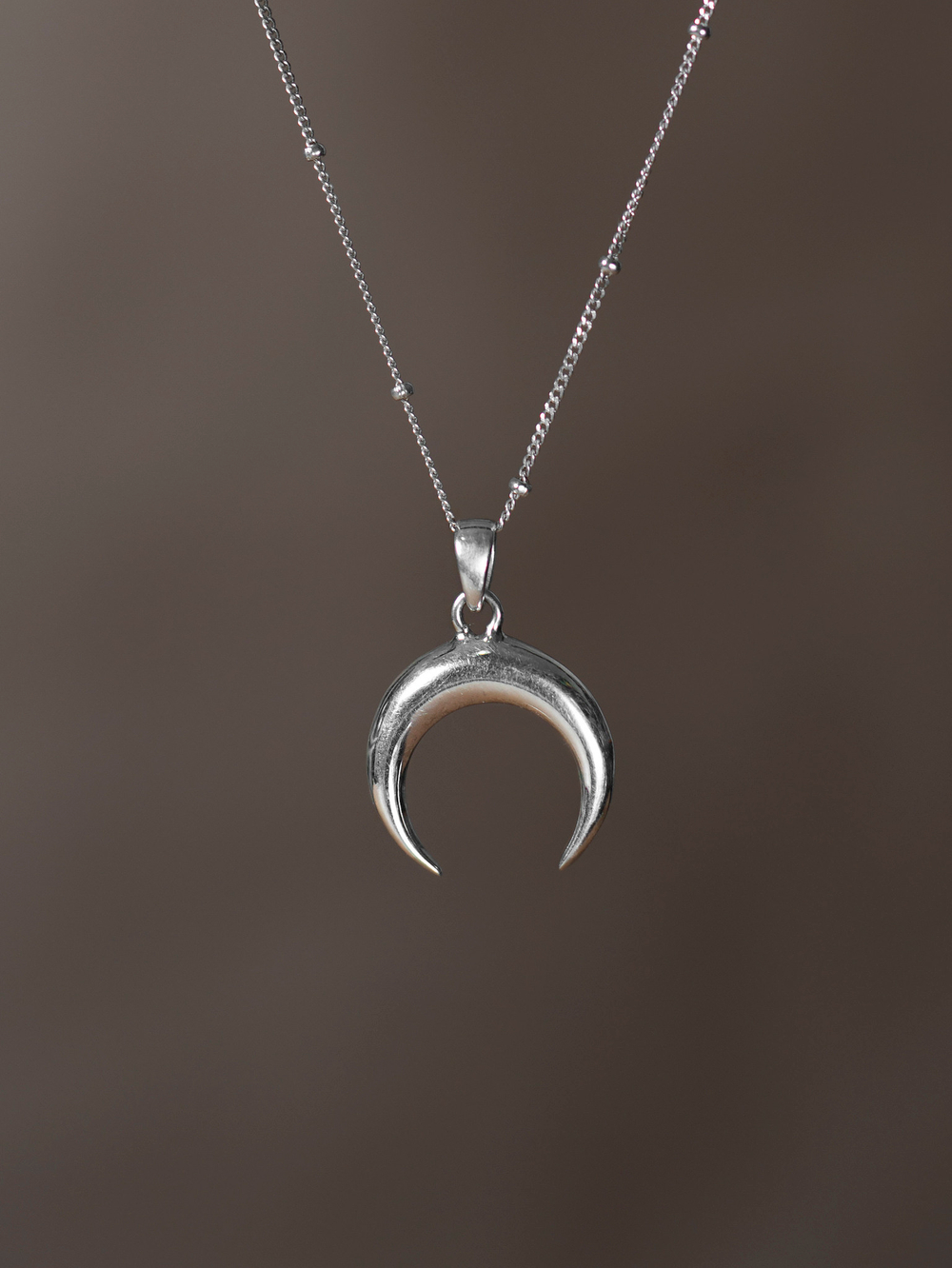 Подвеска ЛУННИЦА с цепочкой, серебро