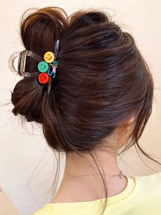 Заколка крабик краб для волос женский детский смайл