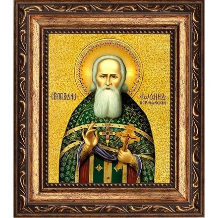 Иоанн Кормянский, праведный пресвитер. Икона на холсте.