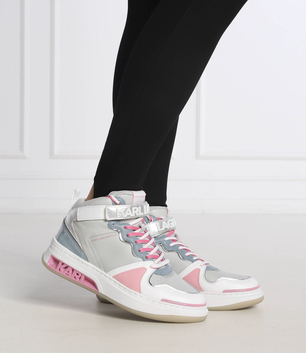 Кожаные кроссовки elektra Karl Lagerfeld - серый(KL62044)