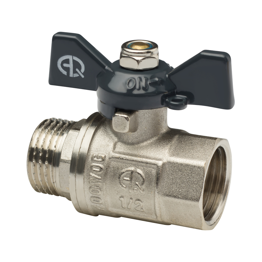 Кран шаровый AQUALINK Г/Ш 1/2" бабочка 1158
