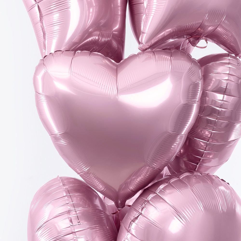 F Шар Сердце 18''/46 см, Розовый Макарунс (БГ-15)  Изображение8