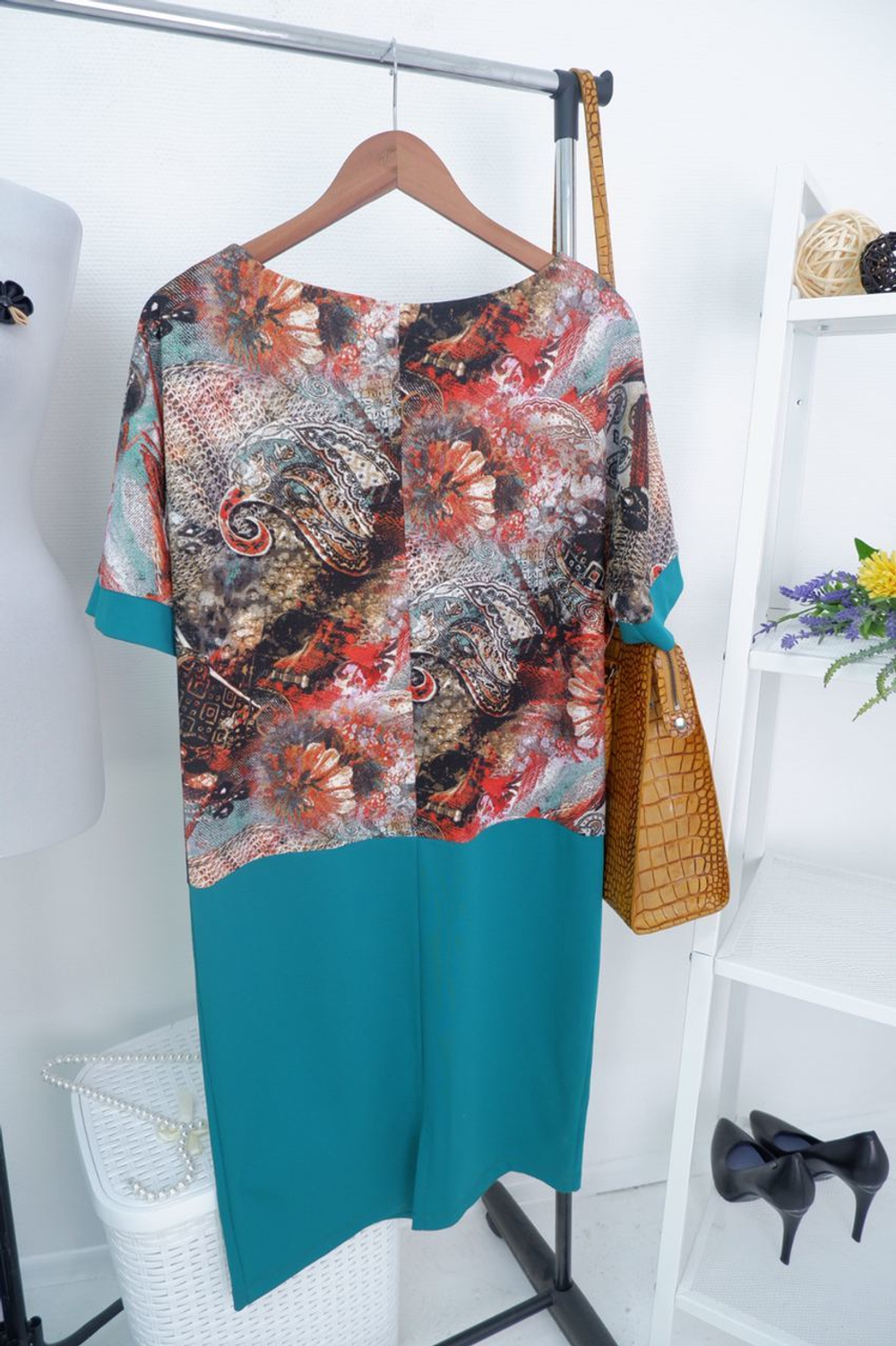 Платье MAGDA комбинированное 48 размер, новое