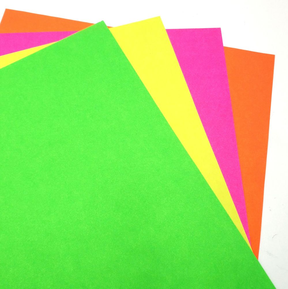 Бумага А4 4 цвета 8 листов флуоресцентная