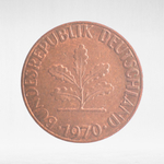 Germany, 1 Pfennig, 1970, (Hamburg Mint - "J"), VF