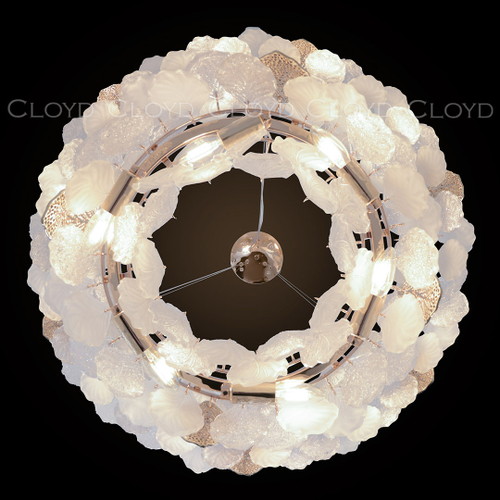 Люстра Cloyd SENEGAL-B C18 / Ø80 см - с золотыми листьями - золото (арт.11172)