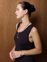 Серьги "Flat pearls" Silver