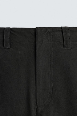 ZARA БРЮКИ BALLOON FIT, ЧЕРНЫЙ