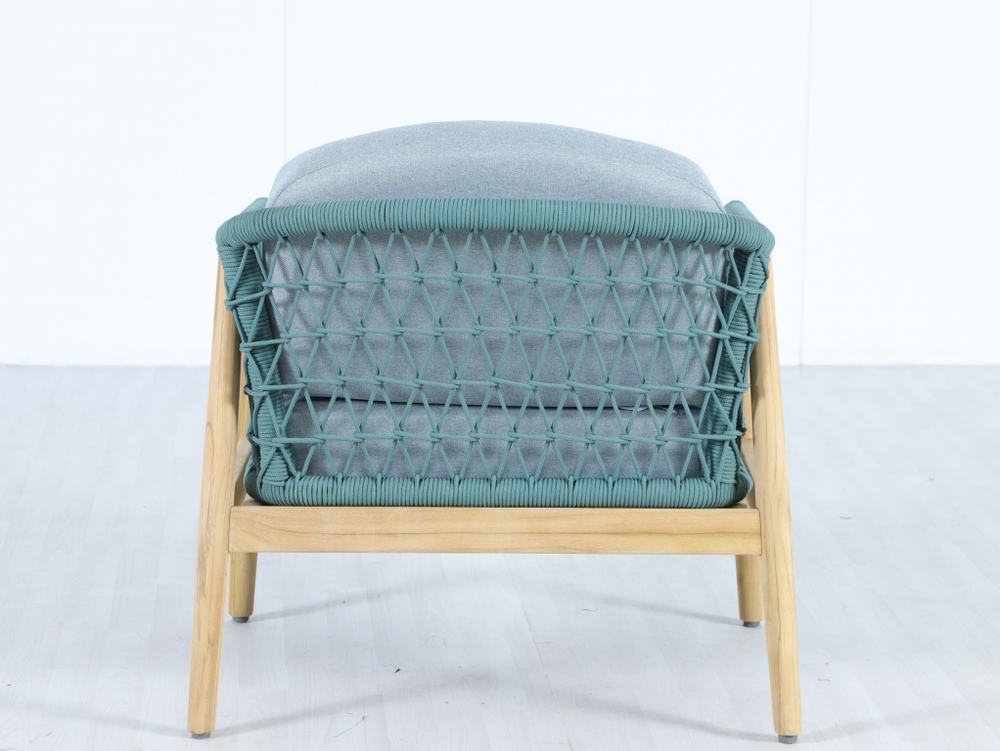 Кресло деревянное с подушками Tagliamento Cambria, натуральный, мальмо