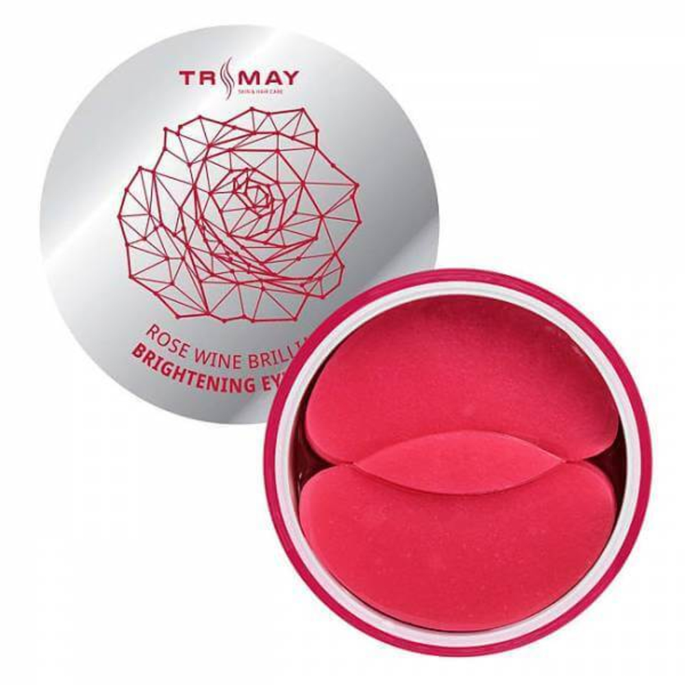 Патчи с розой и вином TRIMAY EGF Rose Wine Brightening Eye Patch(90 Шт)