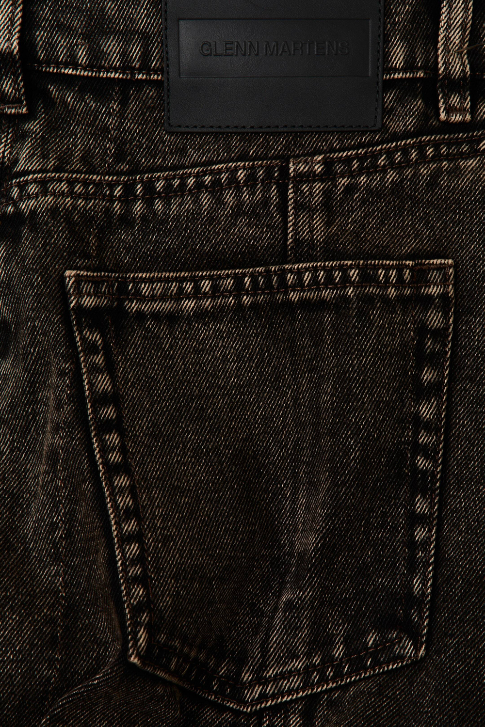 H&M - Glenn Martens Джинсовая юбка расклешенная, темно-коричневый