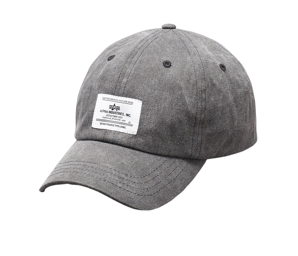 Бейсболка Alpha Industries Battlewash Cap Black (Черная)