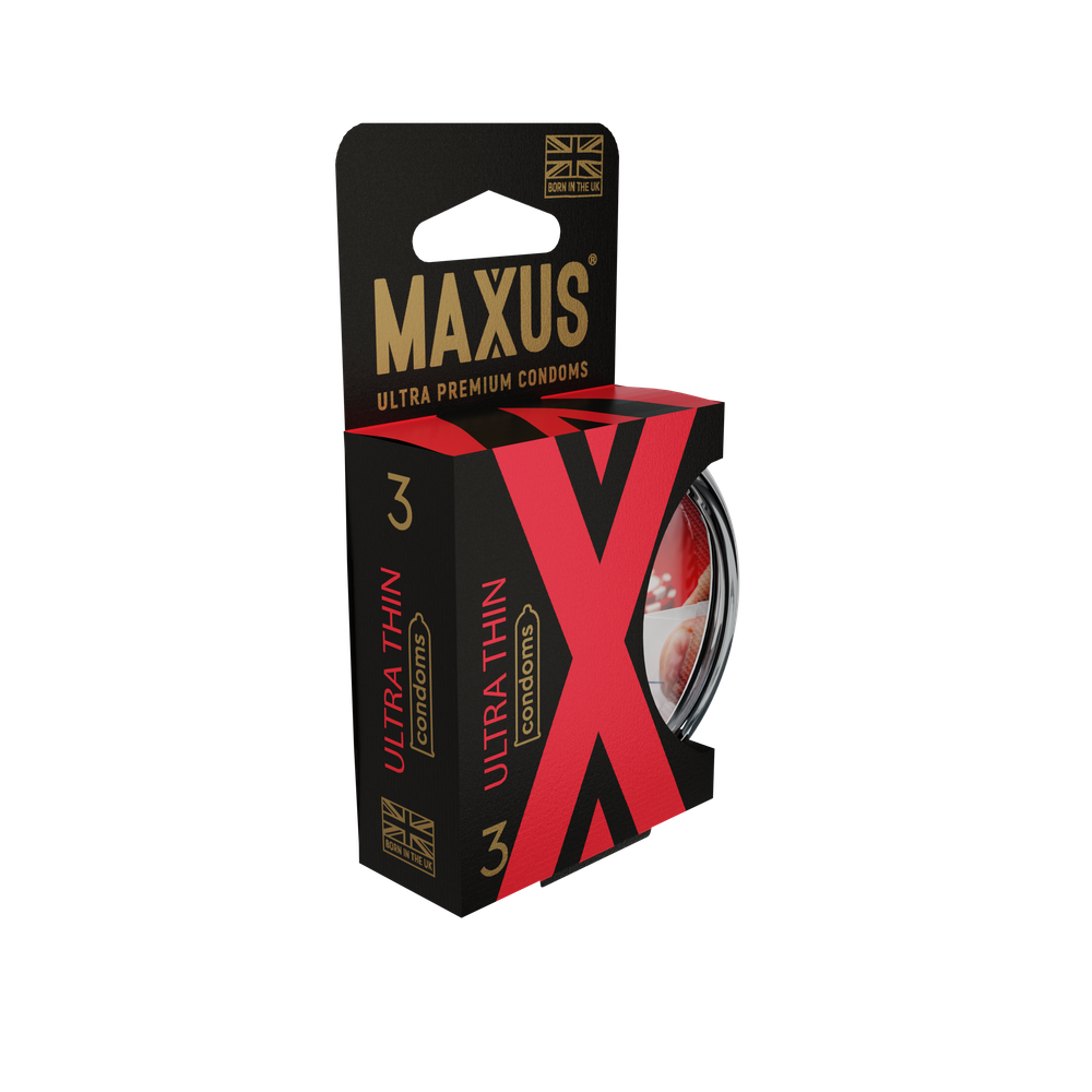 Презервативы MAXUS Ultra thin №3 в пластиковом кейсе, ультратонкие X-Edition, 3 шт