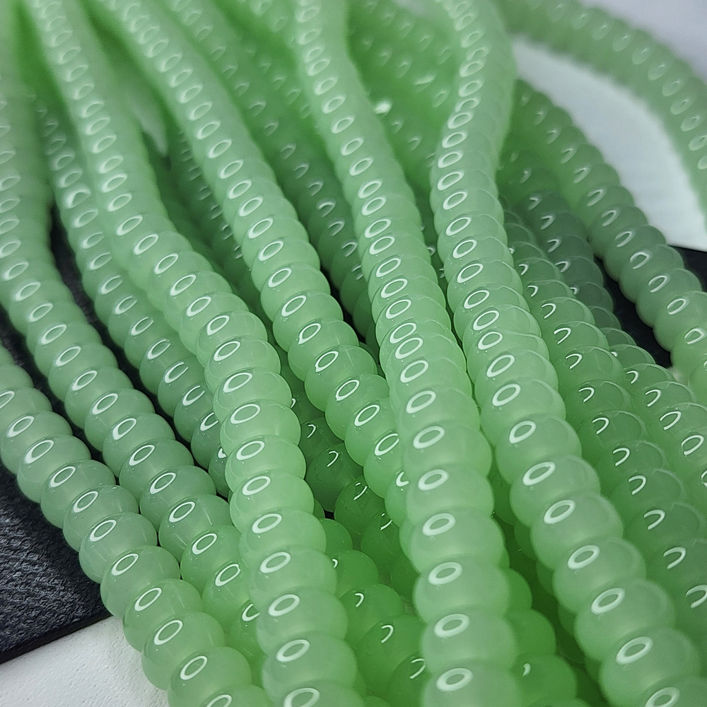 Стеклянный рондель, бусина проставка, разделитель, р-р 8×4мм, цена за набор 20 шт