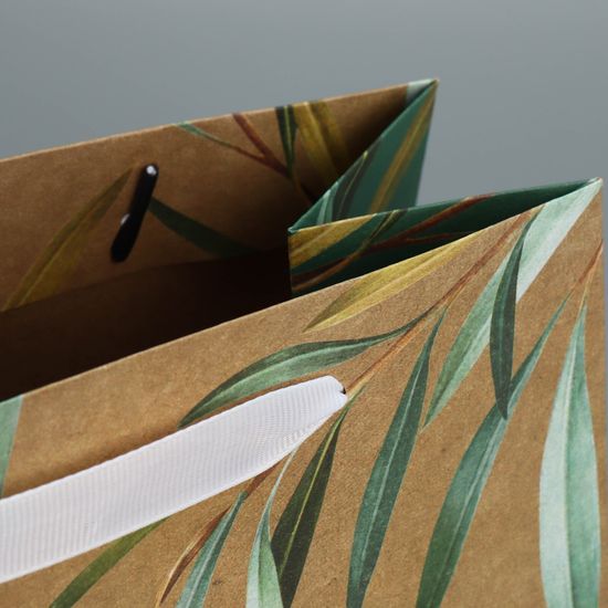 Пакет крафтовый квадратный «Present», 14 × 14 × 9 см