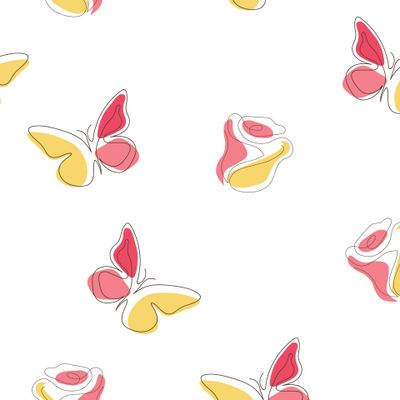 Бабочка с розой