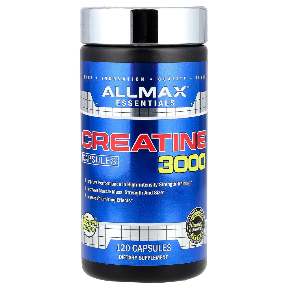ALLMAX, креатин 3000, 120 растительных капсул (750 мг в 1 капсуле)