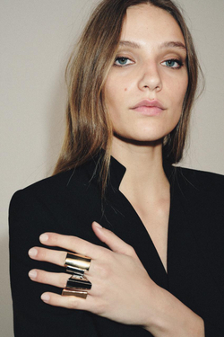 ZARA НАБОР КОМБИНИРОВАННЫХ МЕТАЛЛИЧЕСКИХ КОЛЕЦ, ЗОЛОТОЙ/СЕРЕБРЯНЫЙ