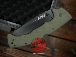 Нож Cold Steel 5 Max - руокять зеленый G10, темный клинок