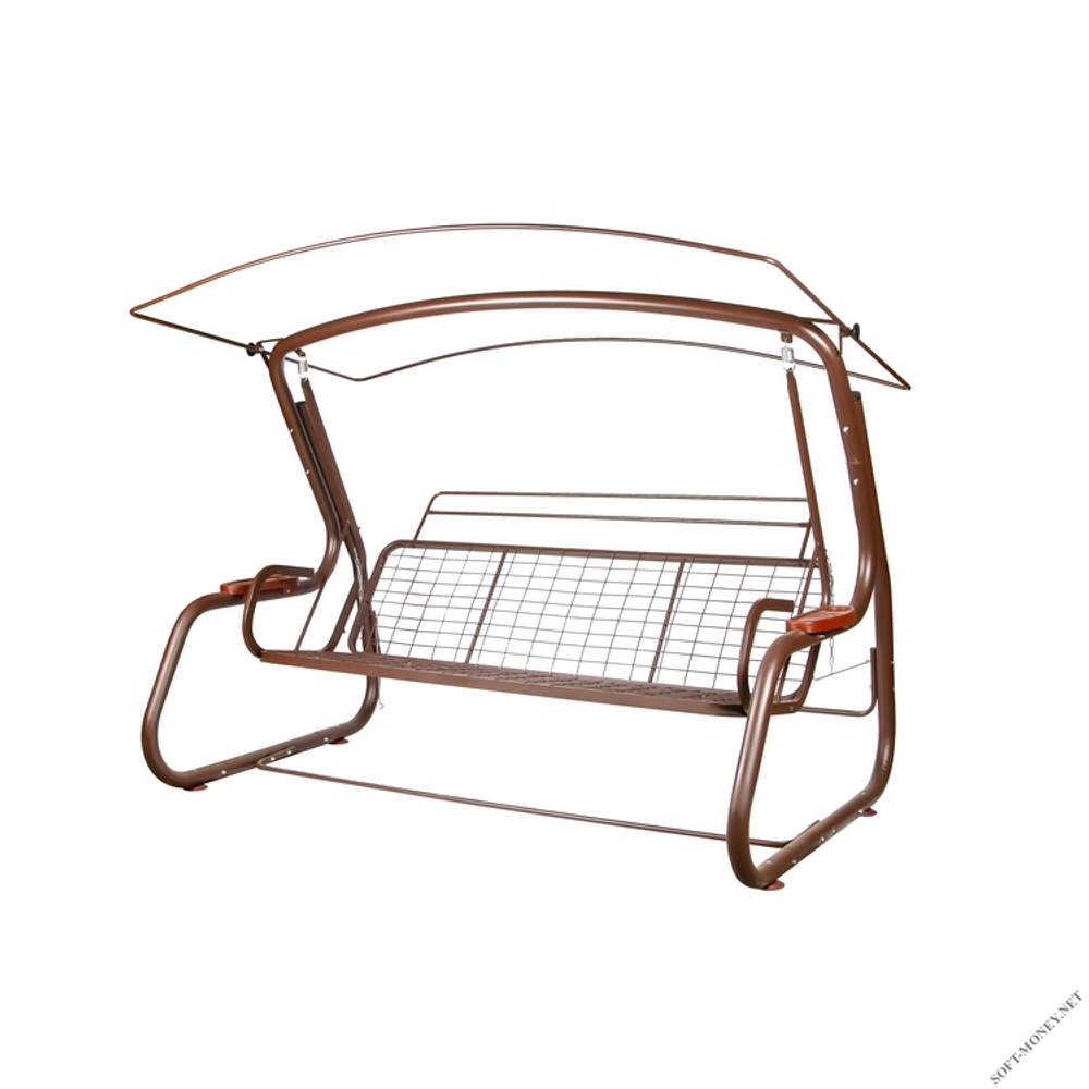 Садовые качели четырехместные с москитной сеткой Redford Амстердам шоколад
