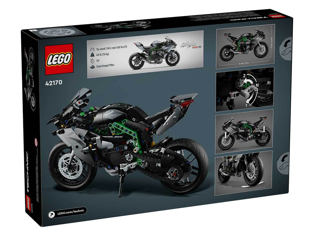 LEGO Technic 42170 Мотоцикл Kawasaki Ninja H2R — гоночный байк