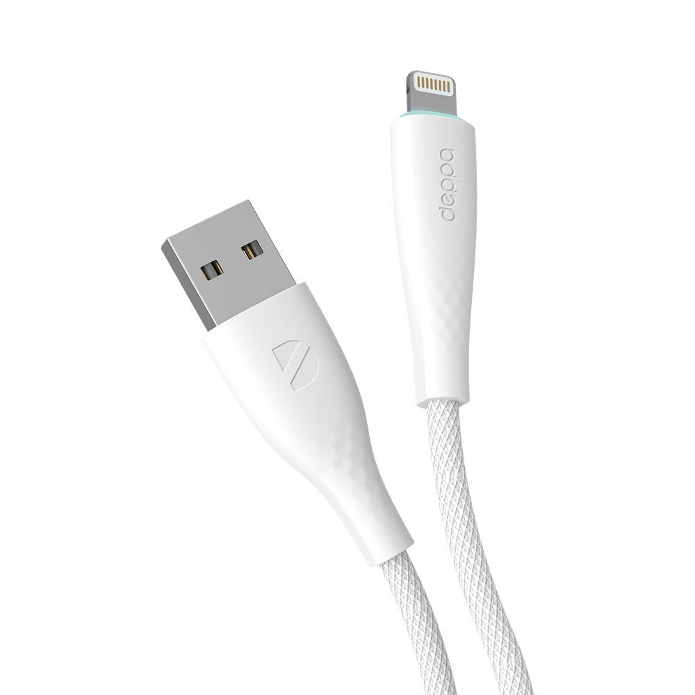 Дата-кабель Fly USB - Lightning, 1м, белый