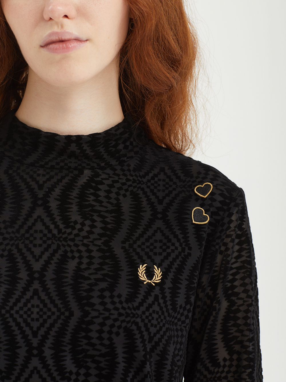 Платье Flock Print Mesh