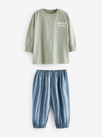 Пижама для мальчика Next B80-599, 3 шт., Молочный, Синий, Бежевый