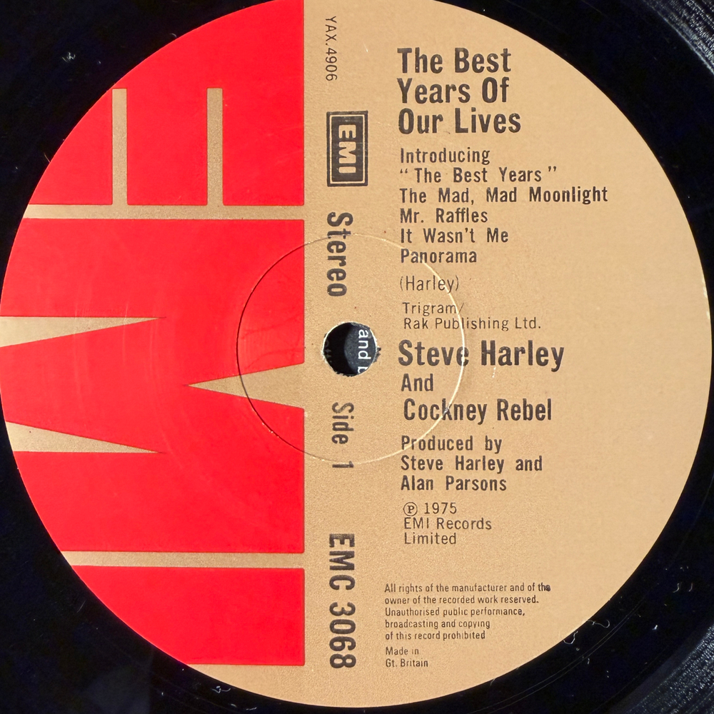Steve Harley And Cockney Rebel ‎– The Best Years Of Our Lives (Англия 1975г.) Т