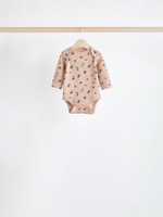 Боди с длинным рукавом для малышей Next K79-792, 5 шт., Бежевый, Синий