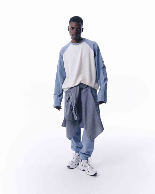 Лонгслив One Two Raglan Duo Country blue