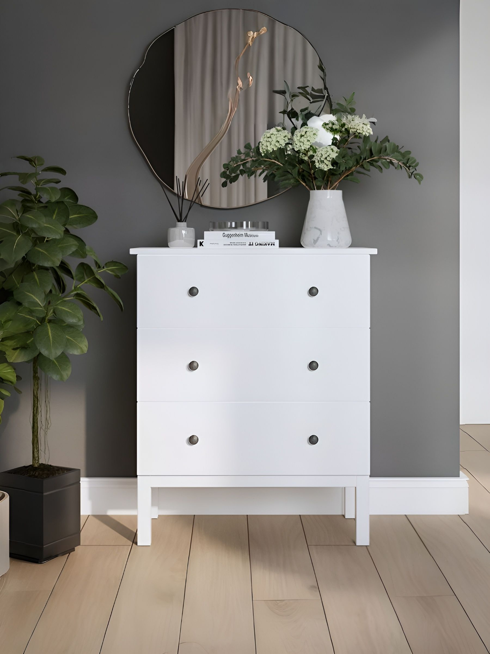 IKEA Комод КЫМОР 3 ящика, HEMNES 108*95*50, коричневый, Кымор (Хемнэс Икеа)