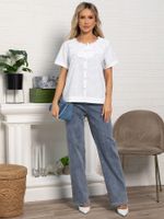 Блуза Вологодские кружева (белая) Б15565-18М LT Collection