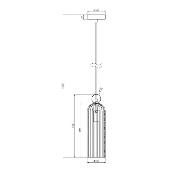 Подвесной светильник Maytoni Antic MOD302PL-01CG