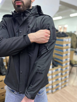 Куртка тактическая softshell чёрная