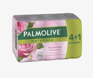 Мыло Palmolive Натурэль туалетное Ощущение Нежности с экстрактом лепестков роз и молочком, промоупак