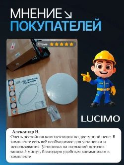 Люстра потолочная светодиодная 72Вт, 40см с пультом