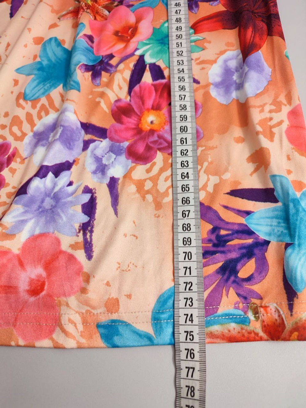 Блуза с красивым принтом 52 размер