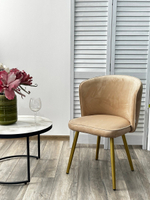 Стул М-City DISAUR Моне Zizi 605 Латте, Велюр, Золотой каркас