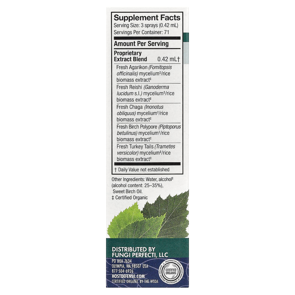 Host Defense, Mushrooms ™, спрей для горла MycoShield®, зимний туман, 30 мл (1 жидк. Унция)