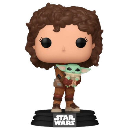Фигурка Funko POP! Bobble Star Wars Mandalorian S9 Peli Motto w/Grogu