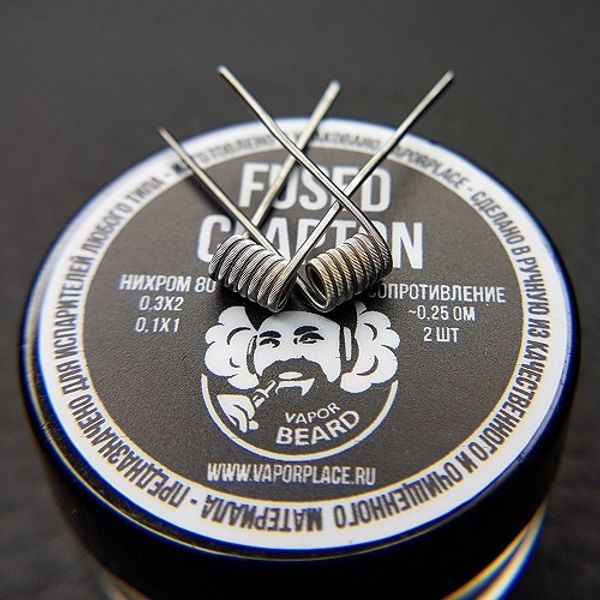 Купить Fused Clapton Vapor Beard (NiCr 0,3х2 NiCr 0,1) 2,5мм 0,25 Ом