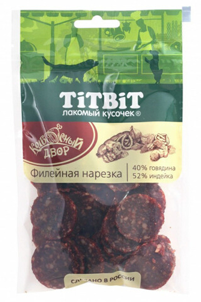 Лакомство TiTBiT Нарезка Филейная для собак Колбасный двор 80 г (35034, 01.01.0001 0:00:00)